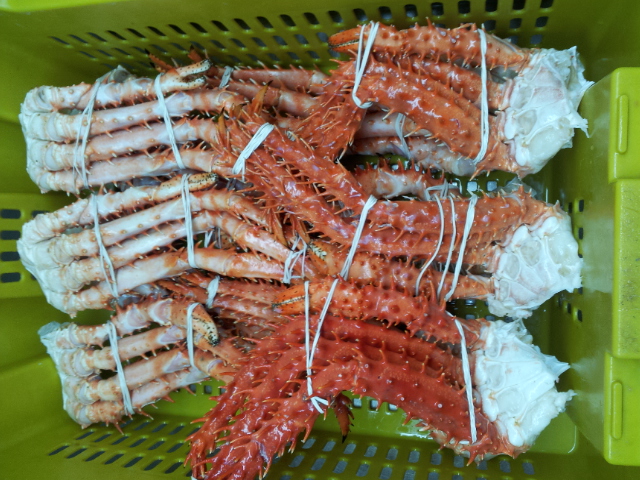 packaged king crab legs