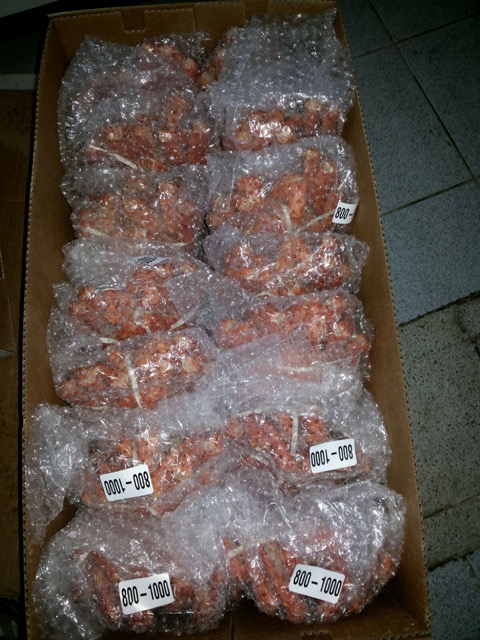 packaged king crab